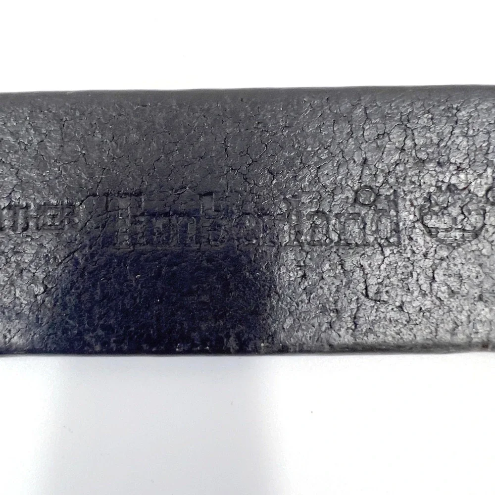 Timberland Mens Genuine Leather Belt Black Silver Buckle 1426-001 Gorpcore 34